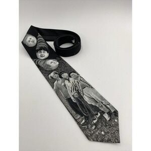 Ralph Marlin Three Stooges Black White Golf Tie Necktie Movie Novelty